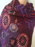 purple wool scarf